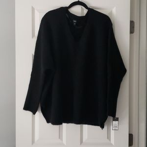 Black oversized dolman sweater